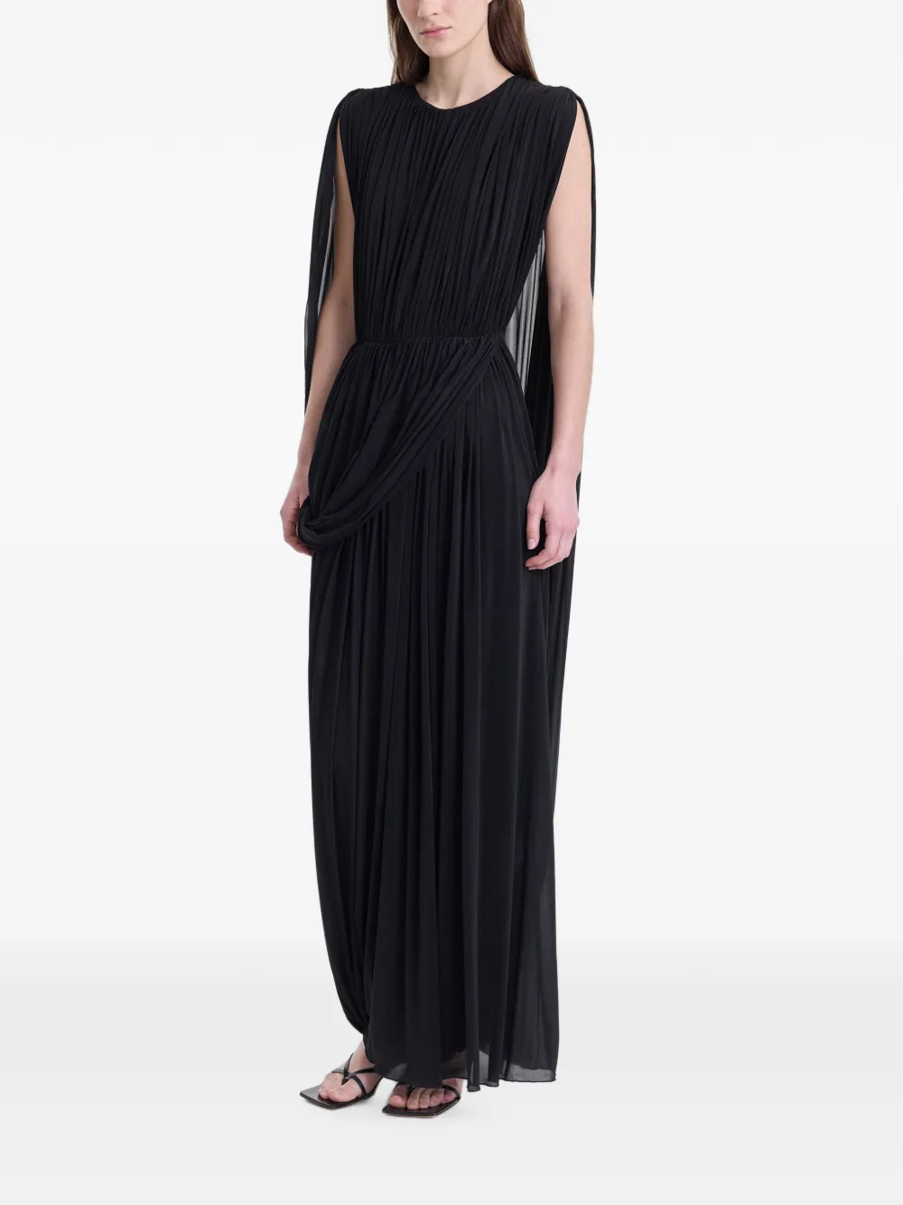  Fforme Vestido Kahlo Drapeado - Negro 
