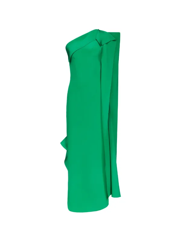 Fforme Andie Draped-detail Dress in Green