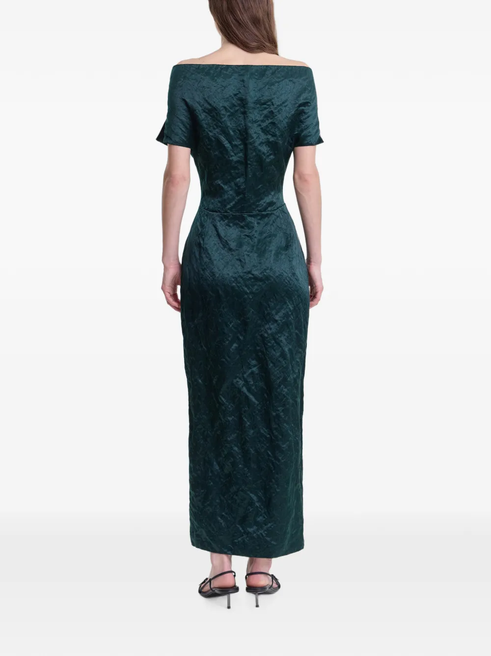 FFORME Kaley Crinkled-finish Dress in Green, view 4