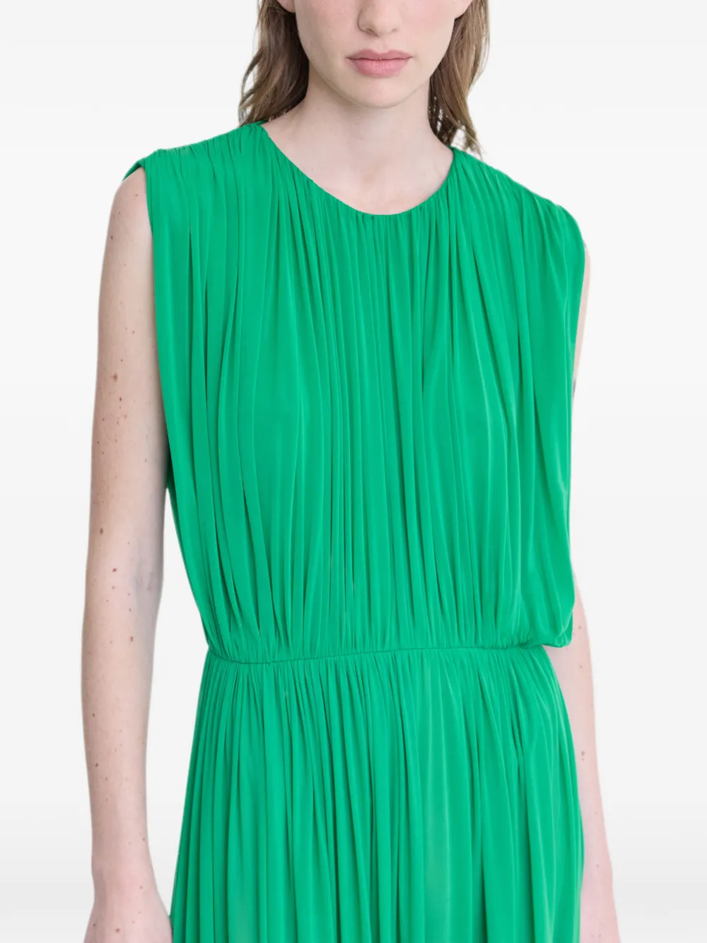 FFORME Leonora gedrapeerde jurk Groen