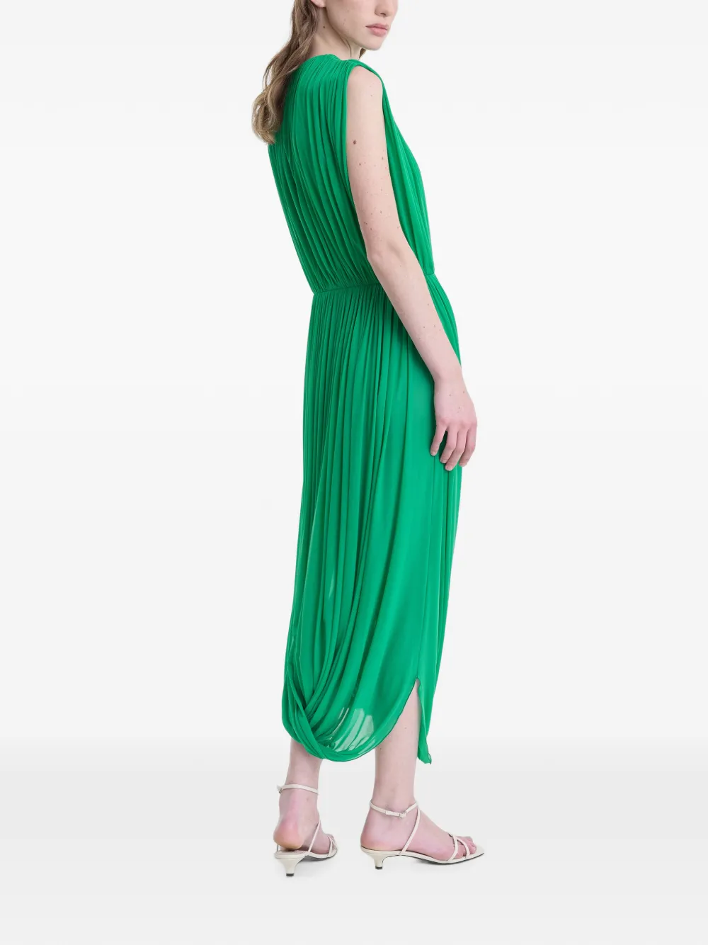 FFORME Leonora gedrapeerde jurk Groen