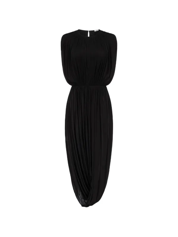 Fforme Leonora Pleated Dress in Black