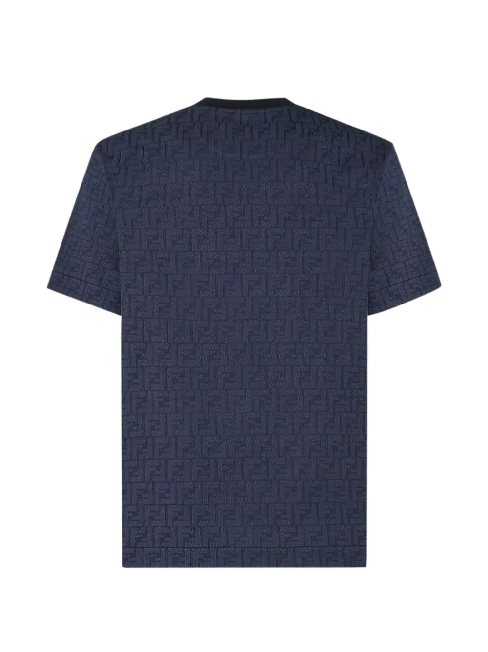 FENDI FF katoenen piqué T-shirt Blauw
