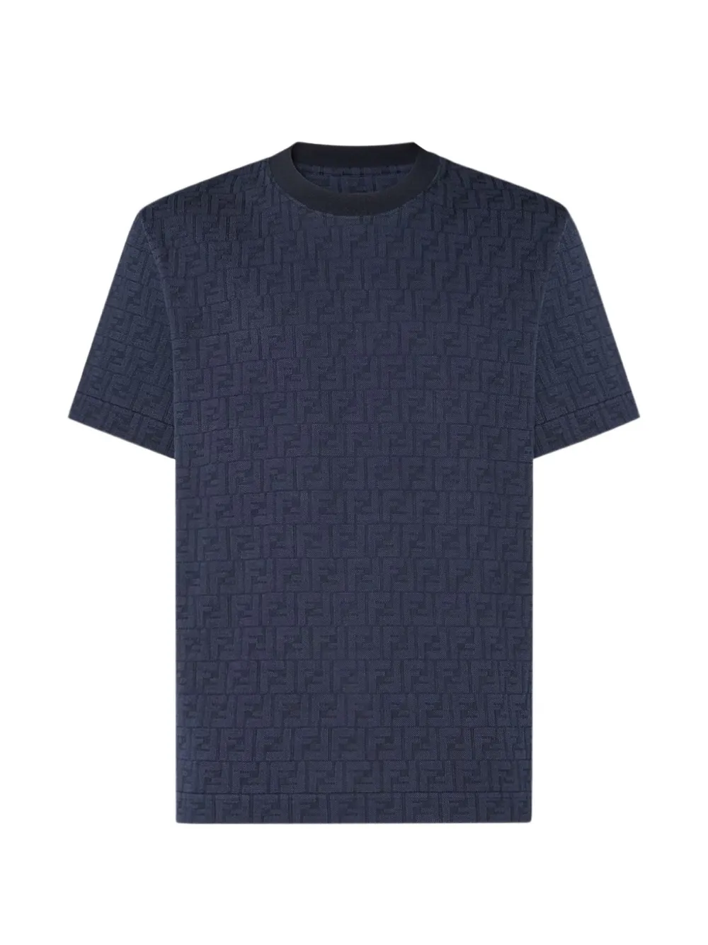 FENDI FF cotton-piqué T-shirt - Blu