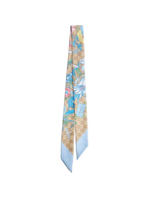 Gucci GG Flora print scarf