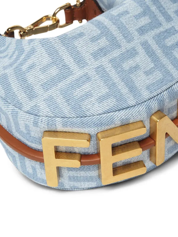 FENDI フェンディグラフィ ミニバッグ | ブルー | FARFETCH JP