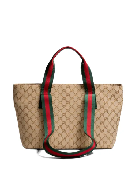 Gucci GG Supreme Web-stripe tote bag