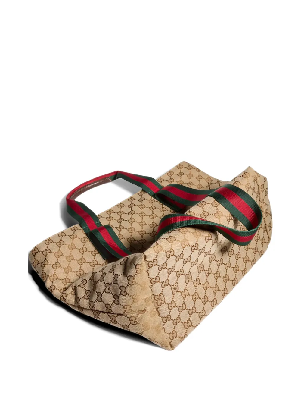 Gucci Kleine GG Supreme shopper met Web-streep Beige