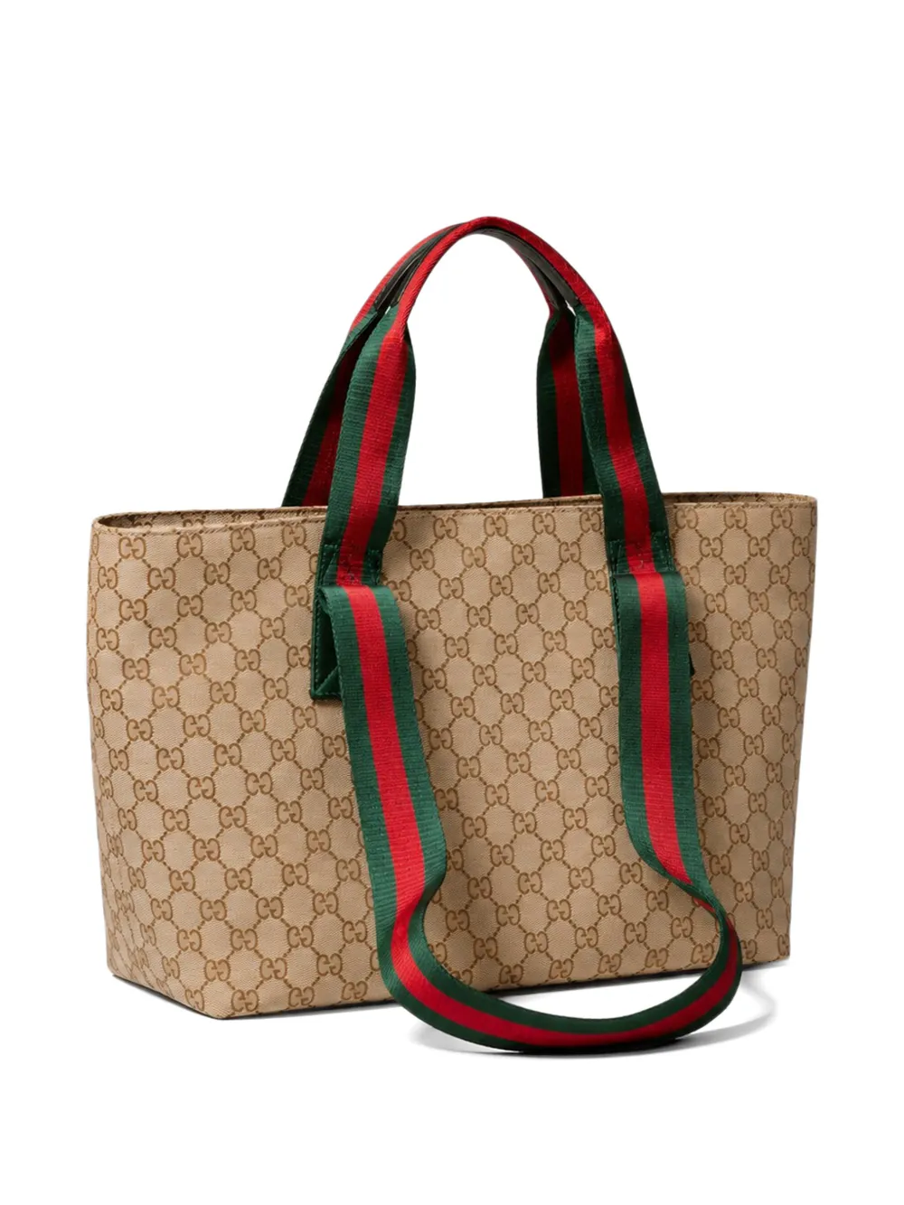 Gucci Kleine GG Supreme shopper met Web-streep Beige