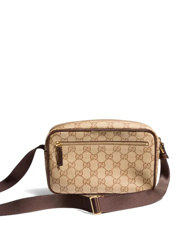 Gucci GG Supreme Web-stripe Shoulder Bag | Neutrals | FARFETCH