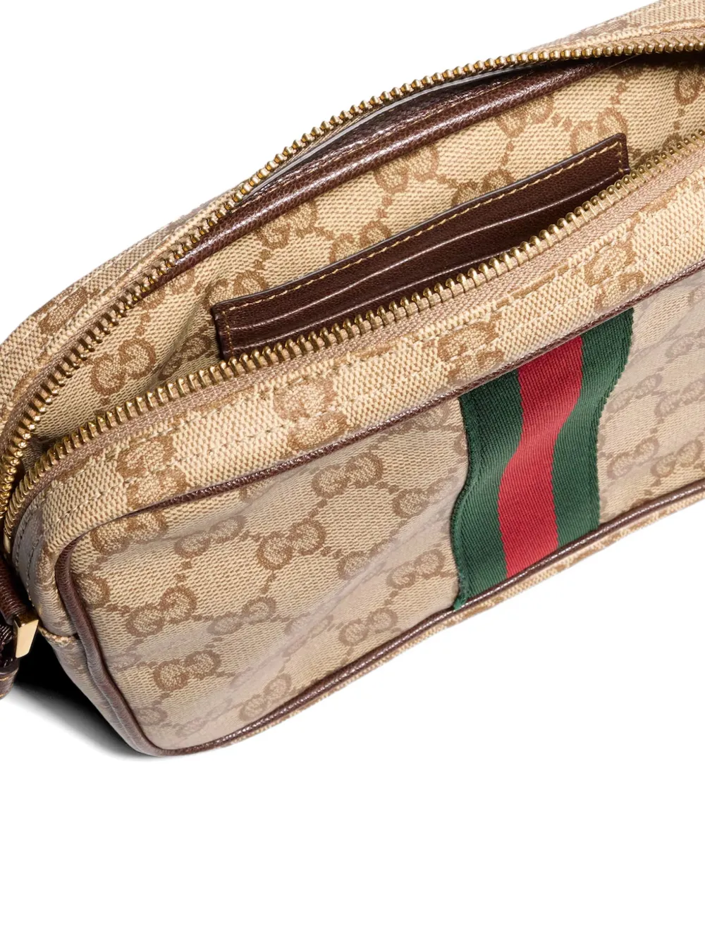 Gucci GG mini-schoudertas met Web-streep Beige