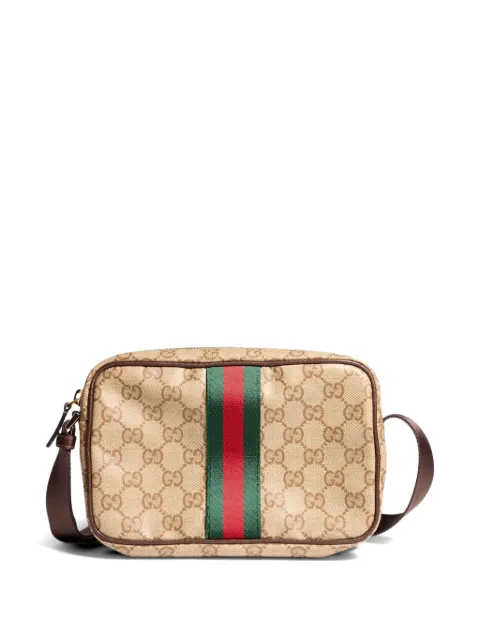 Gucci GG Supreme Web-stripe shoulder bag