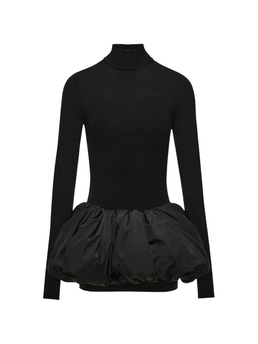 Magda Butrym puff-skirt high-neck mini dress