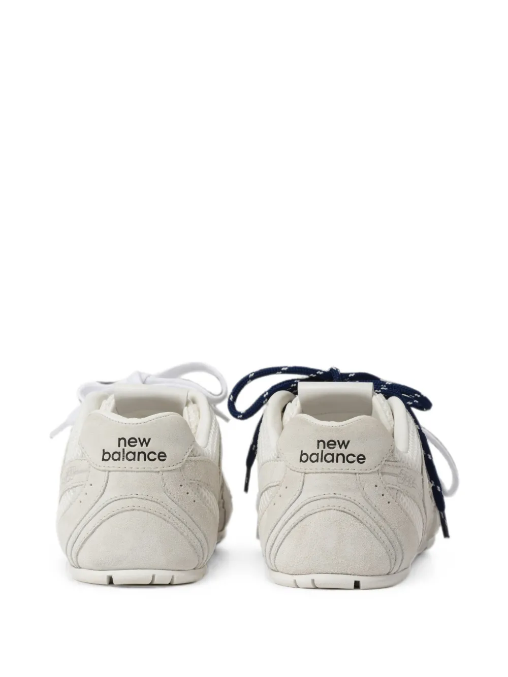 Miu x New Balance 530 SL suède en mesh sneakers Wit
