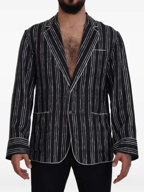 Dolce & Gabbana striped silk pajama shirt