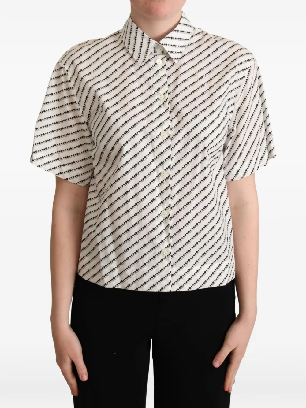 Dolce & Gabbana dotted-print short-sleeve shirt · 42