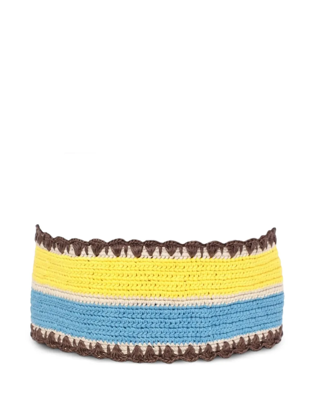 Dolce & Gabbana striped crocheted belt - Giallo