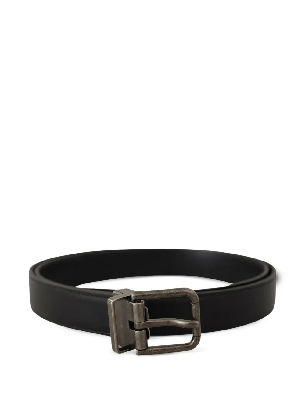 Dolce & Gabbana logo-buckle leather belt - Schwarz