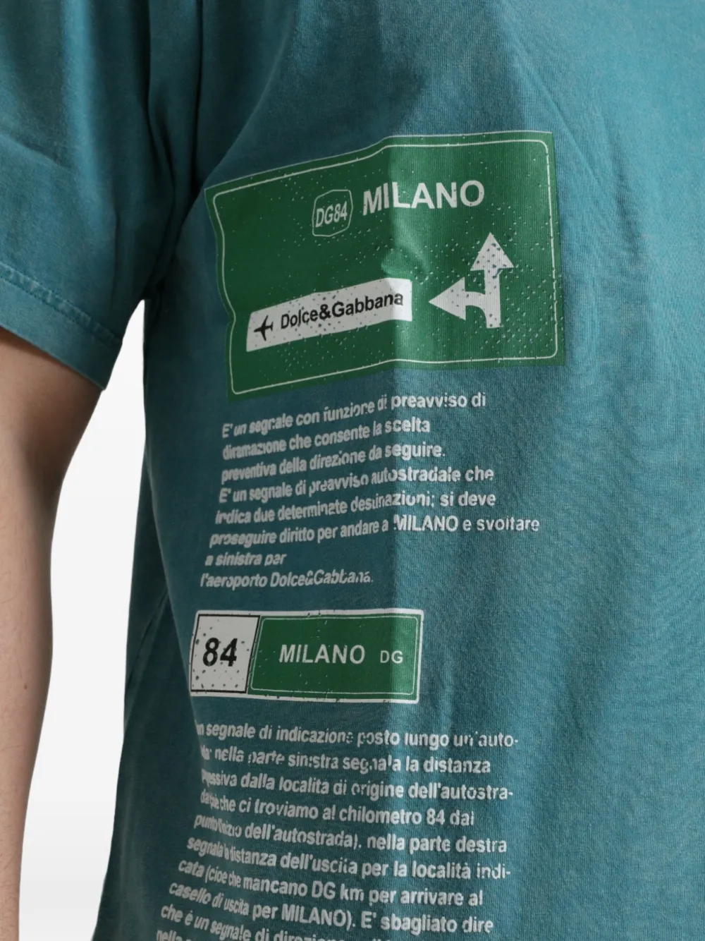 Dolce & Gabbana T-shirt met print Blauw