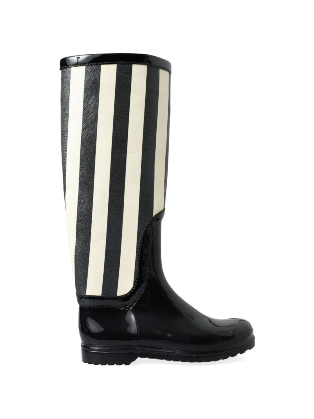 Dolce & Gabbana striped rubber boots · 35