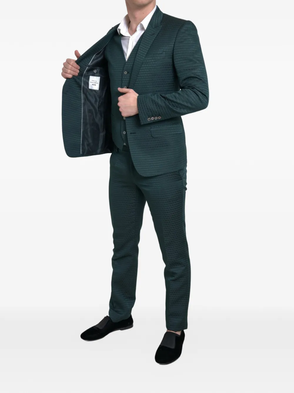Dolce & Gabbana Martini pak met gekerfde revers Groen