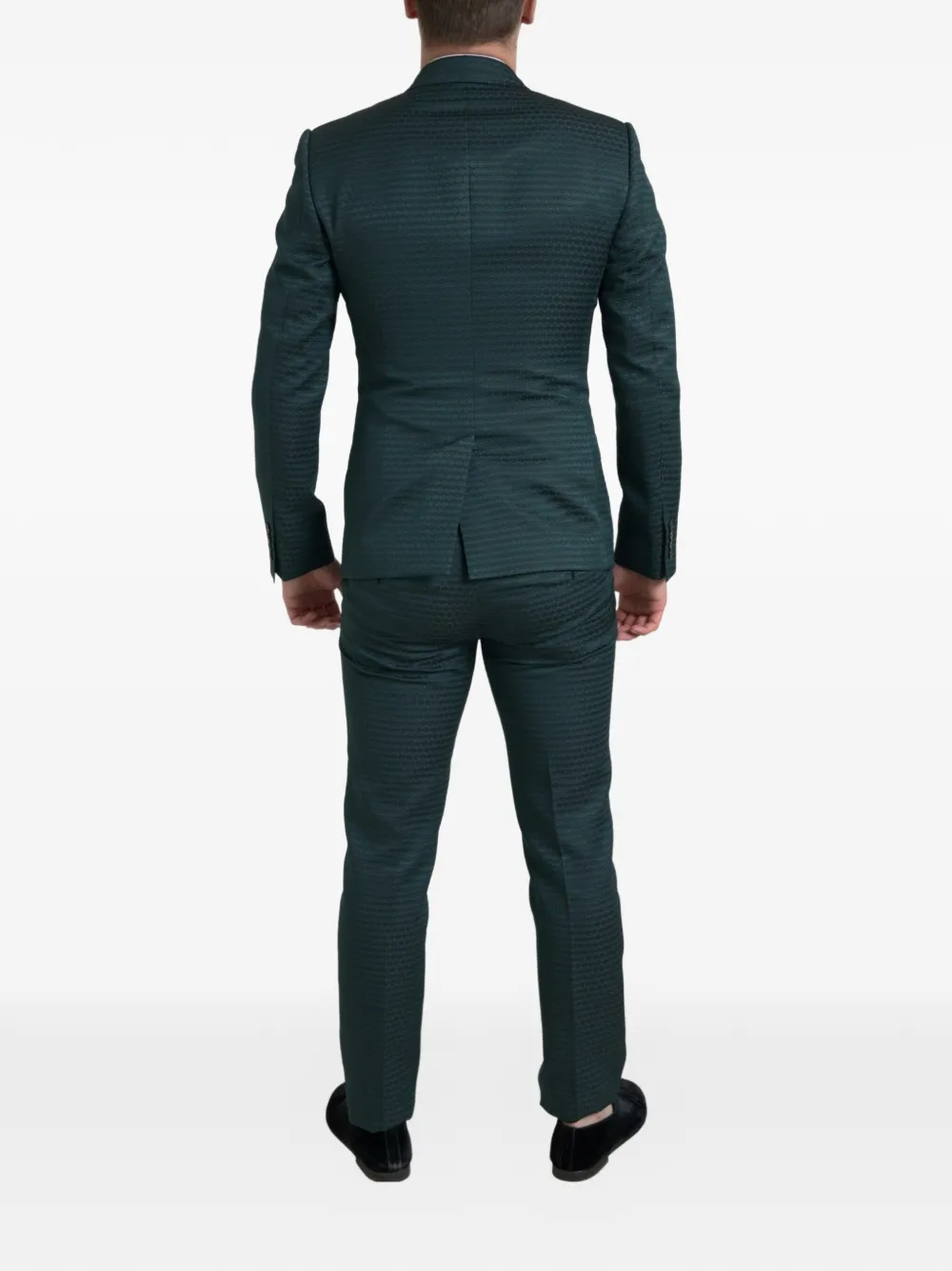 Dolce & Gabbana Martini pak met gekerfde revers Groen