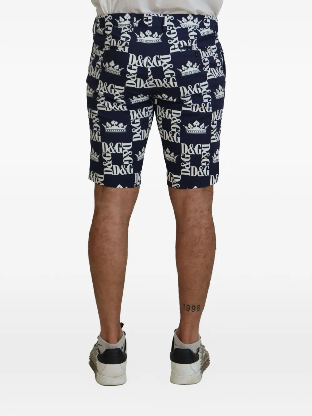 Dolce & Gabbana Shorts met kroonprint Blauw