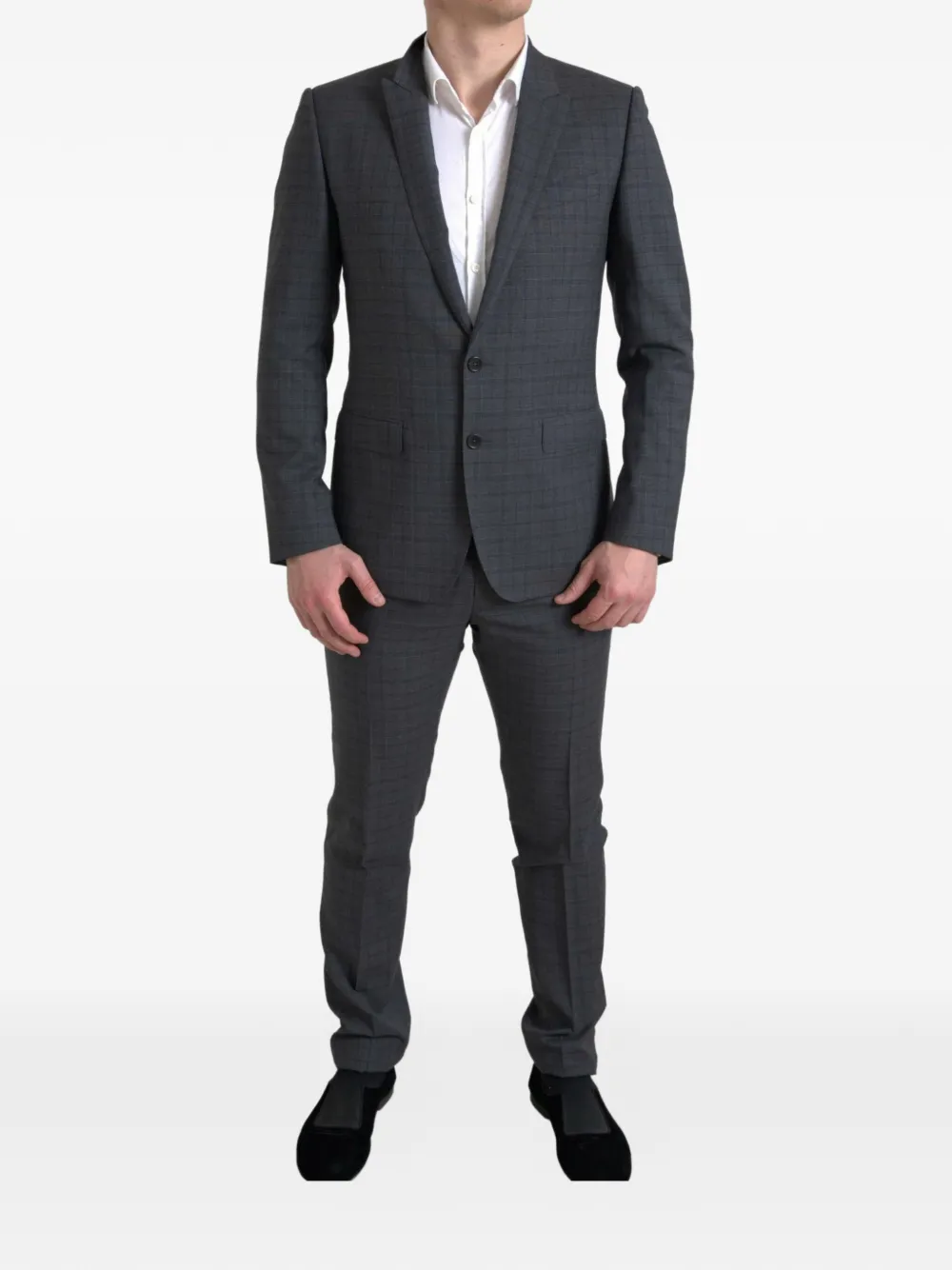 Dolce & Gabbana Completo Martini a quadri - Grigio