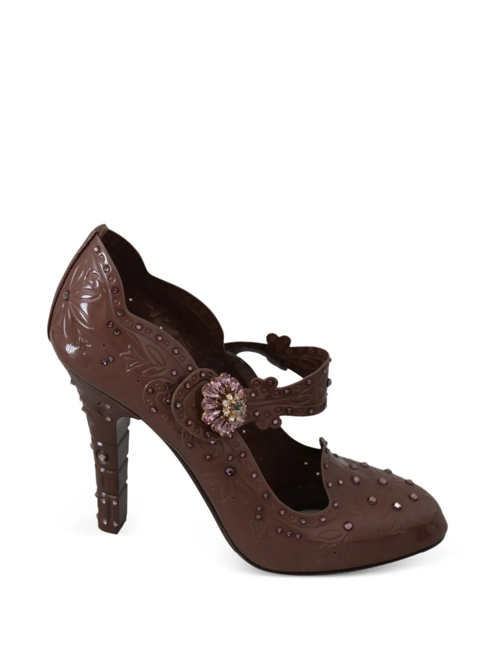 Dolce & Gabbana Mary Jane crystal-embellished pumps