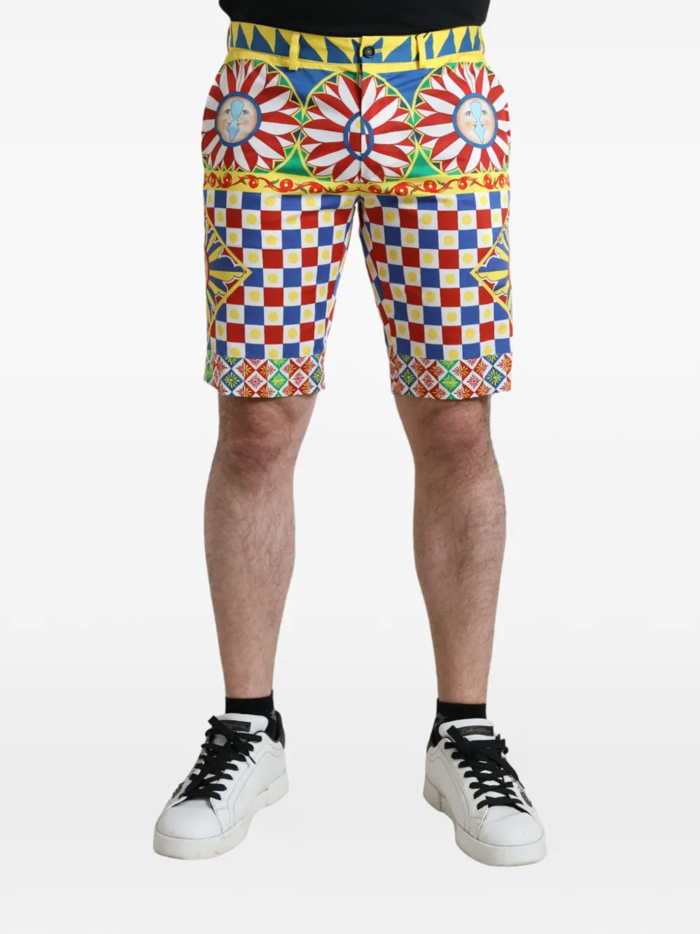 Dolce & Gabbana Shorts con stampa Carretto - Rosso