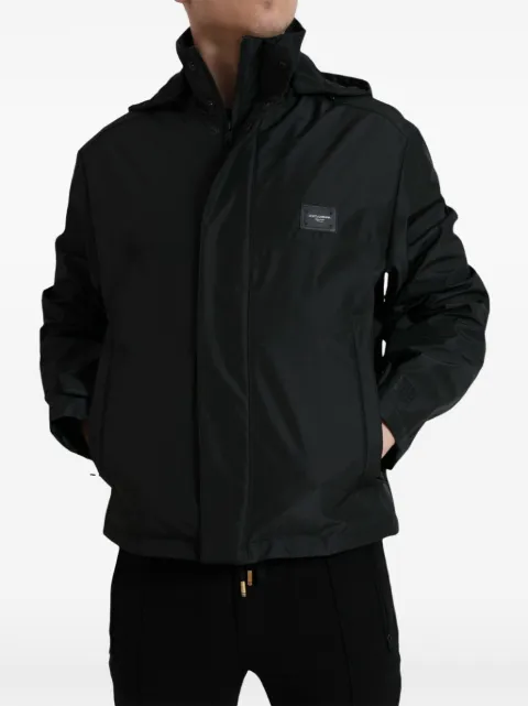 Dolce & Gabbana logo-plaque hooded jacket