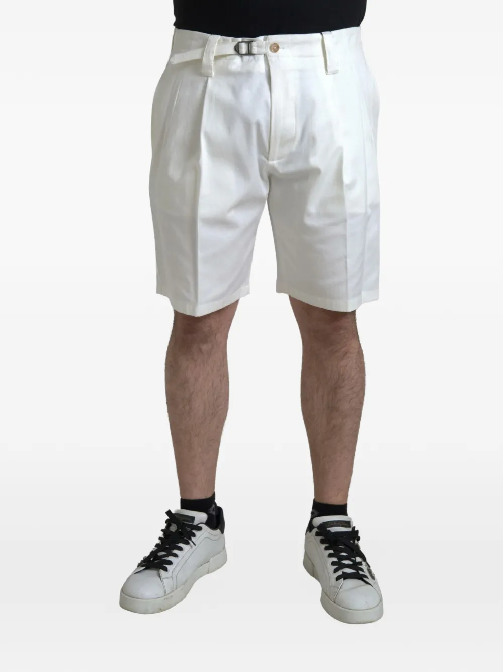 Dolce & Gabbana Shorts con fibbia - Bianco