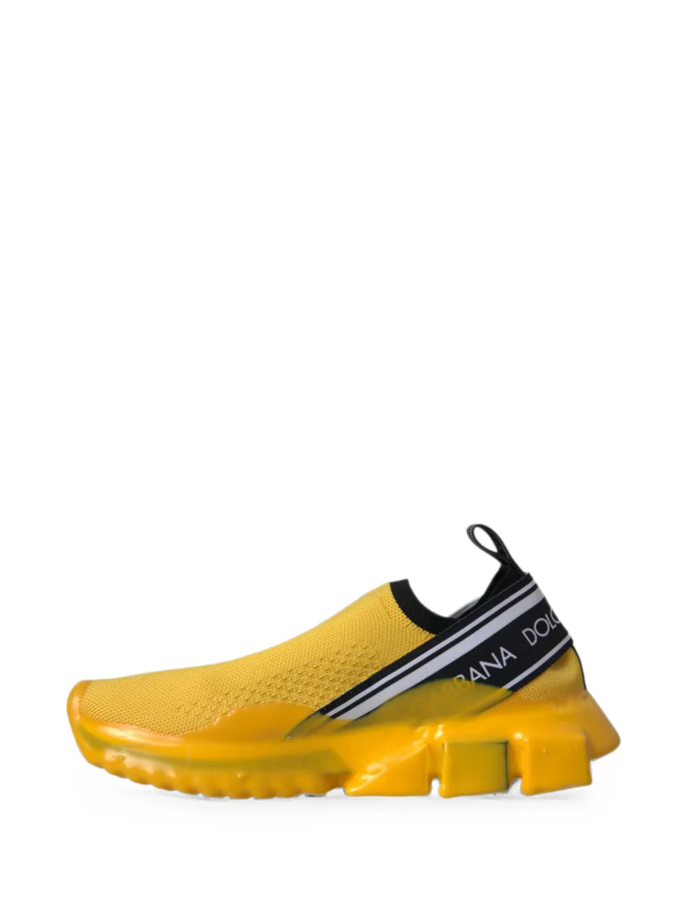 Dolce & Gabbana Sorrento gebreide slip-on sneakers Geel
