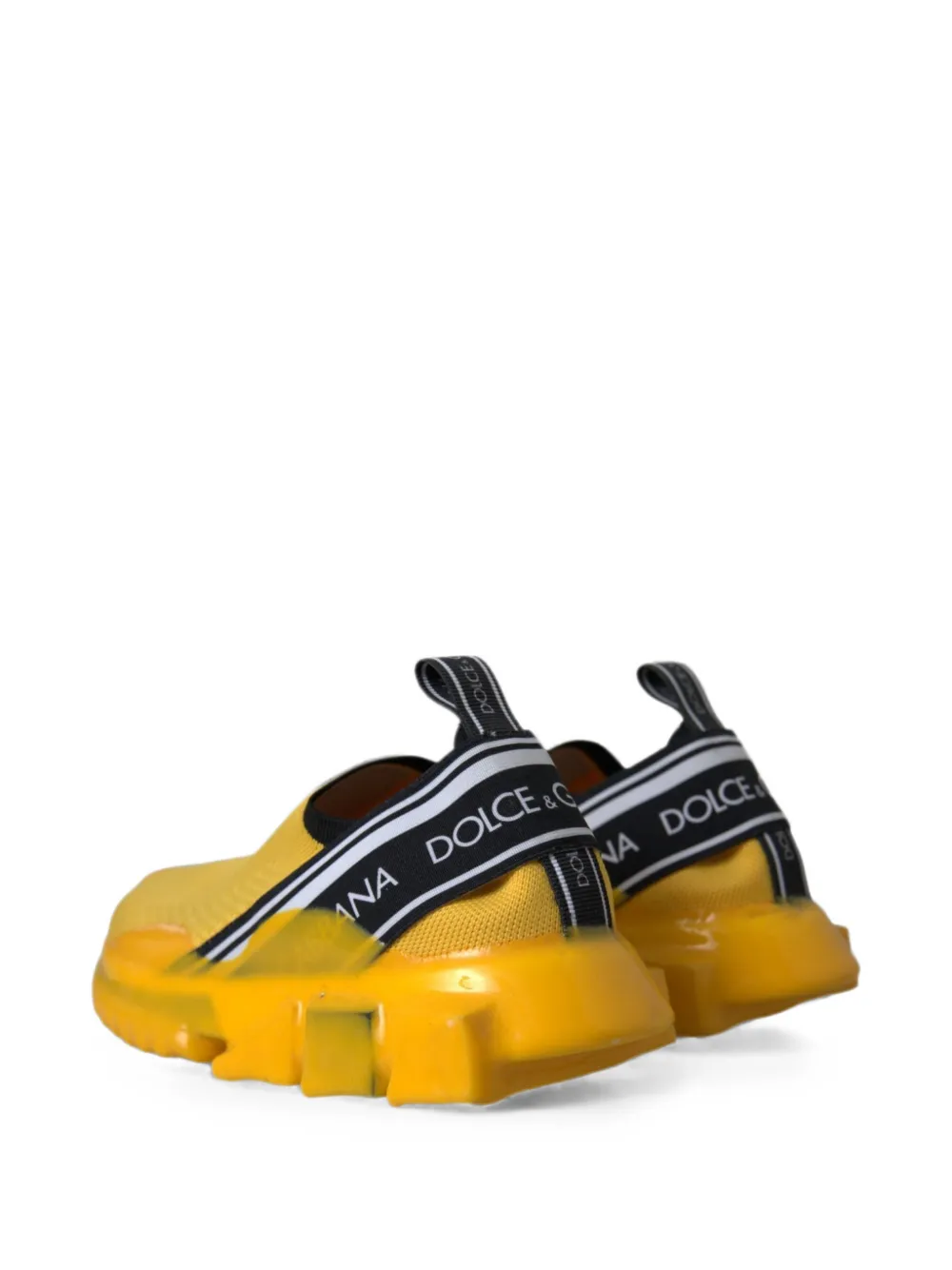 Dolce & Gabbana Sorrento gebreide slip-on sneakers Geel