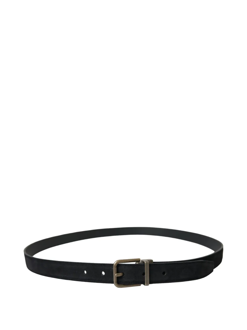 Dolce & Gabbana Suede Leather Belt In Black