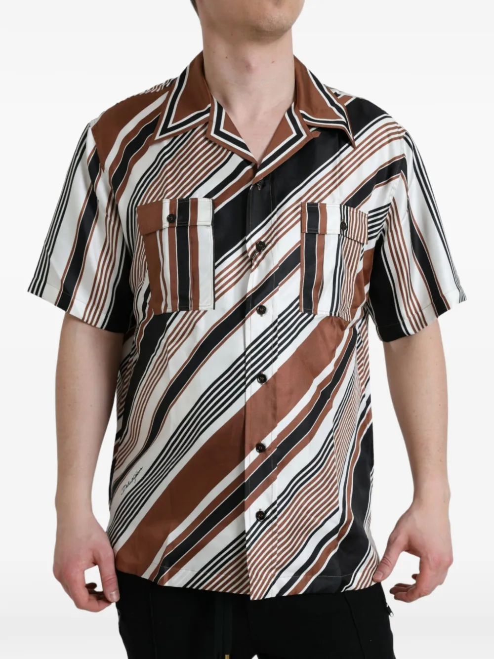 Dolce & Gabbana Camicia a righe - Marrone