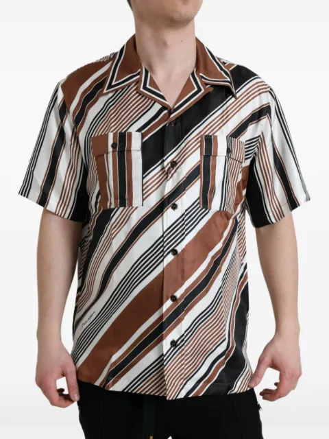 Dolce & Gabbana camisa de seda con rayas diagonales