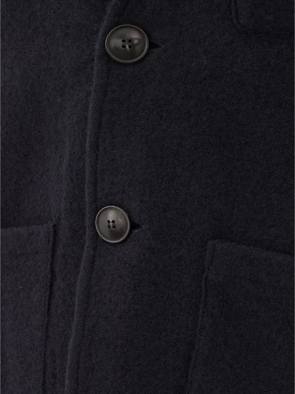 Kangra Vest met opgestikte zak en gekerfde kraag Blauw
