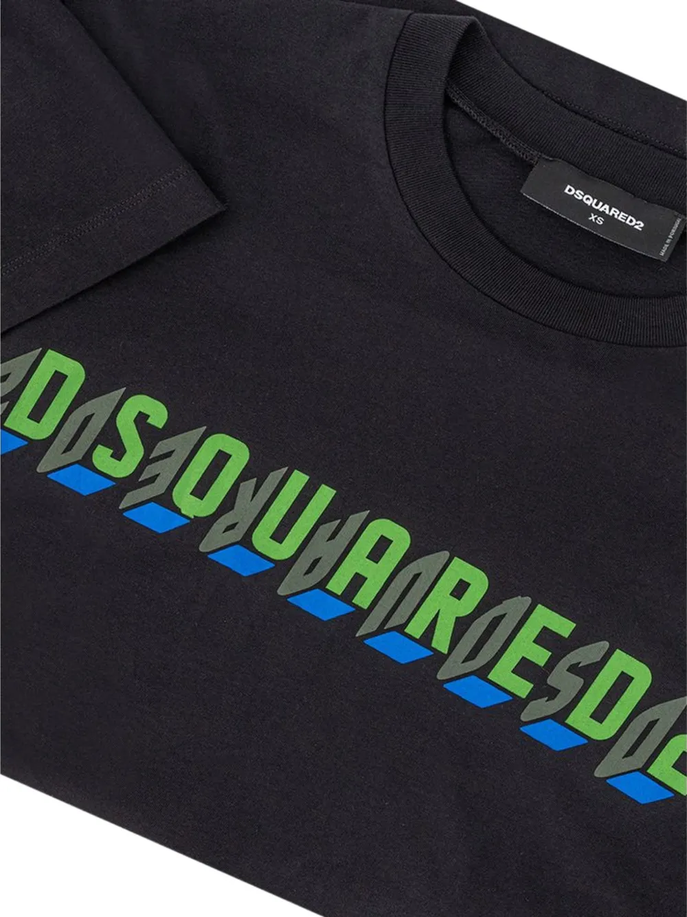 DSQUARED2 logo-print cotton T-shirt Zwart
