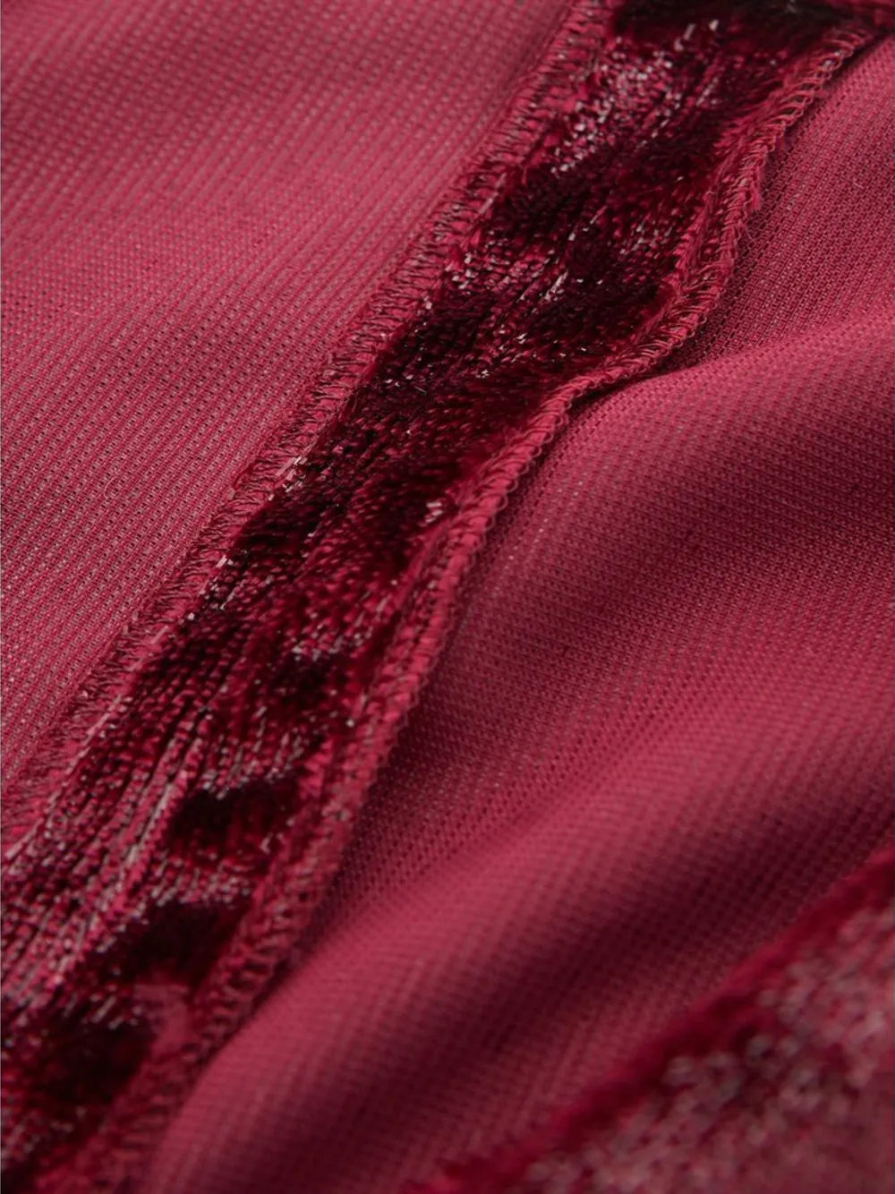 Lardini Velvet Maxi Dress in Red, view 3