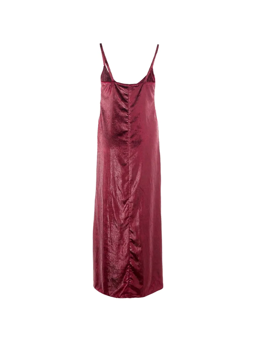 Lardini Velvet Maxi Dress in Red, view 2
