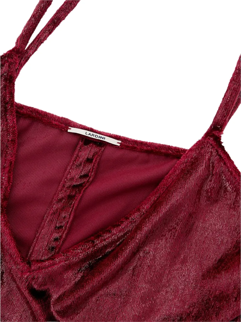 Lardini Velvet Maxi Dress in Red, view 4