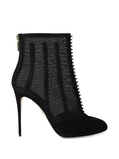 Dolce & Gabbana suede mesh-panel ankle boots