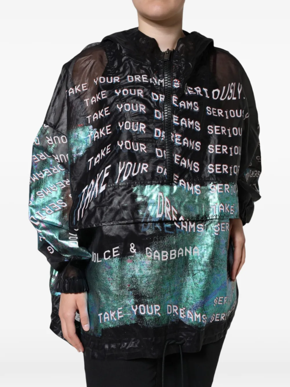 Dolce & Gabbana half-button hooded jacket · S