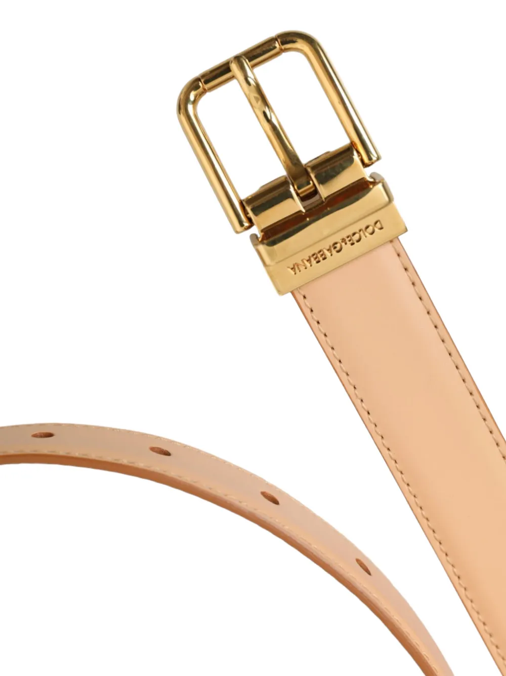 Dolce & Gabbana Leren gespriem Beige