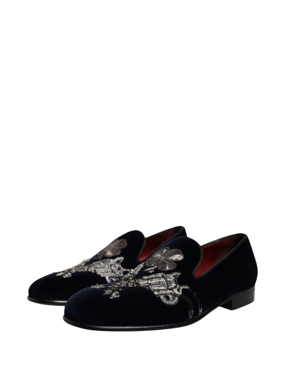Dolce & Gabbana Loafers met borduurwerk Zwart