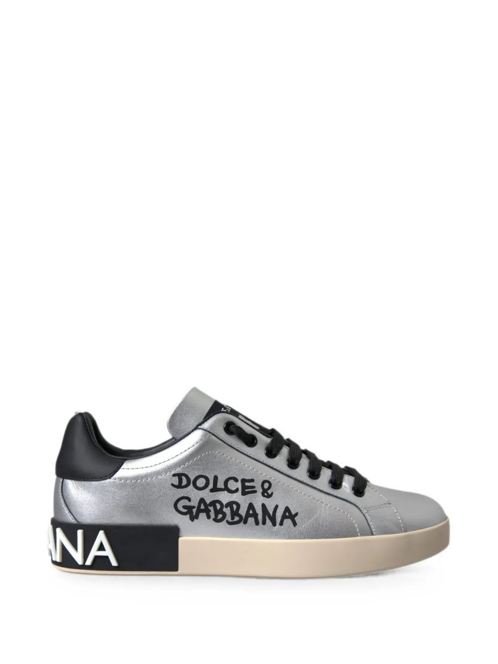 Dolce & Gabbana Sneakers Portofino con logo - Argento