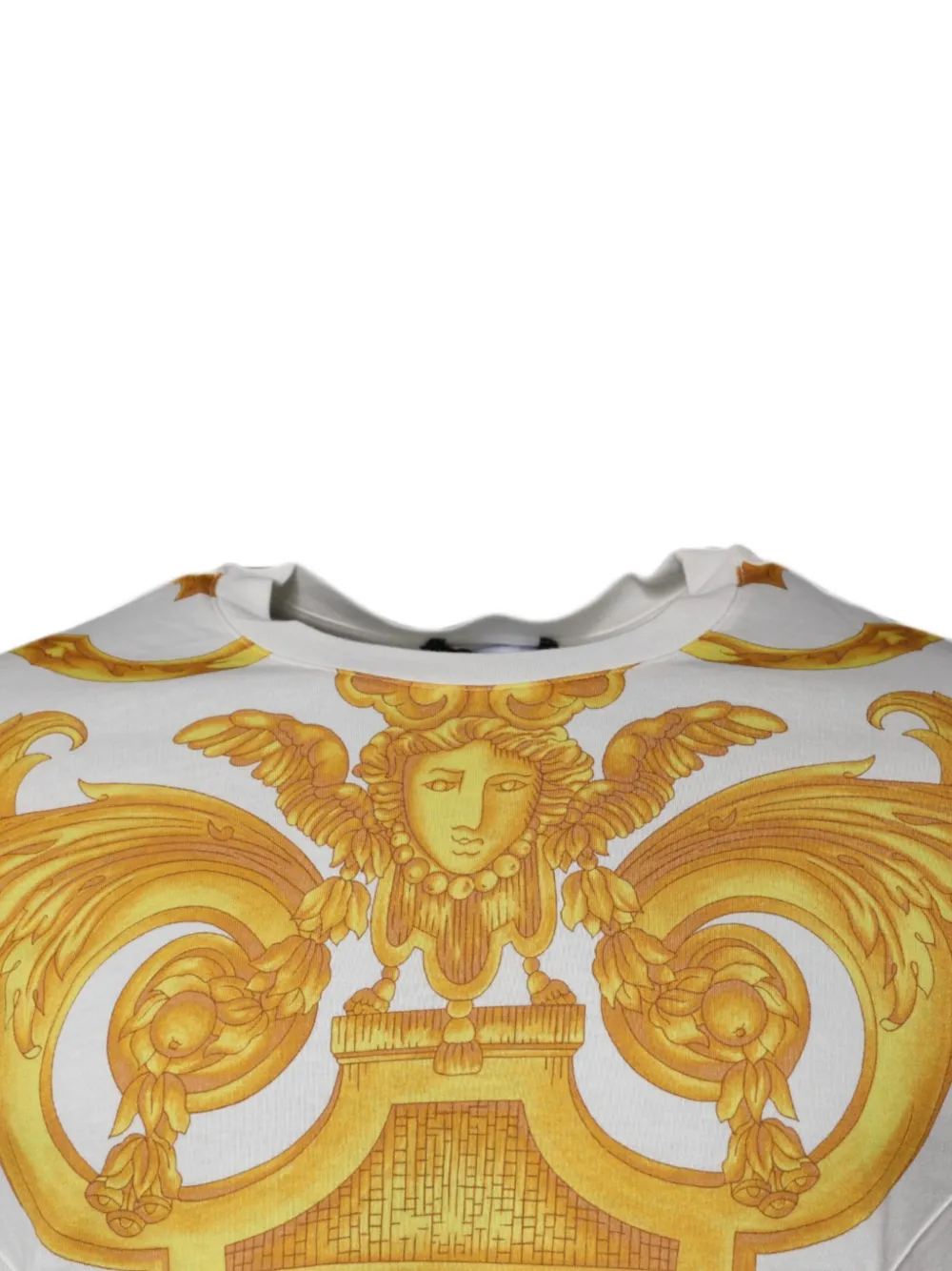Versace Medusa Head T-shirt met Barocco-print Wit