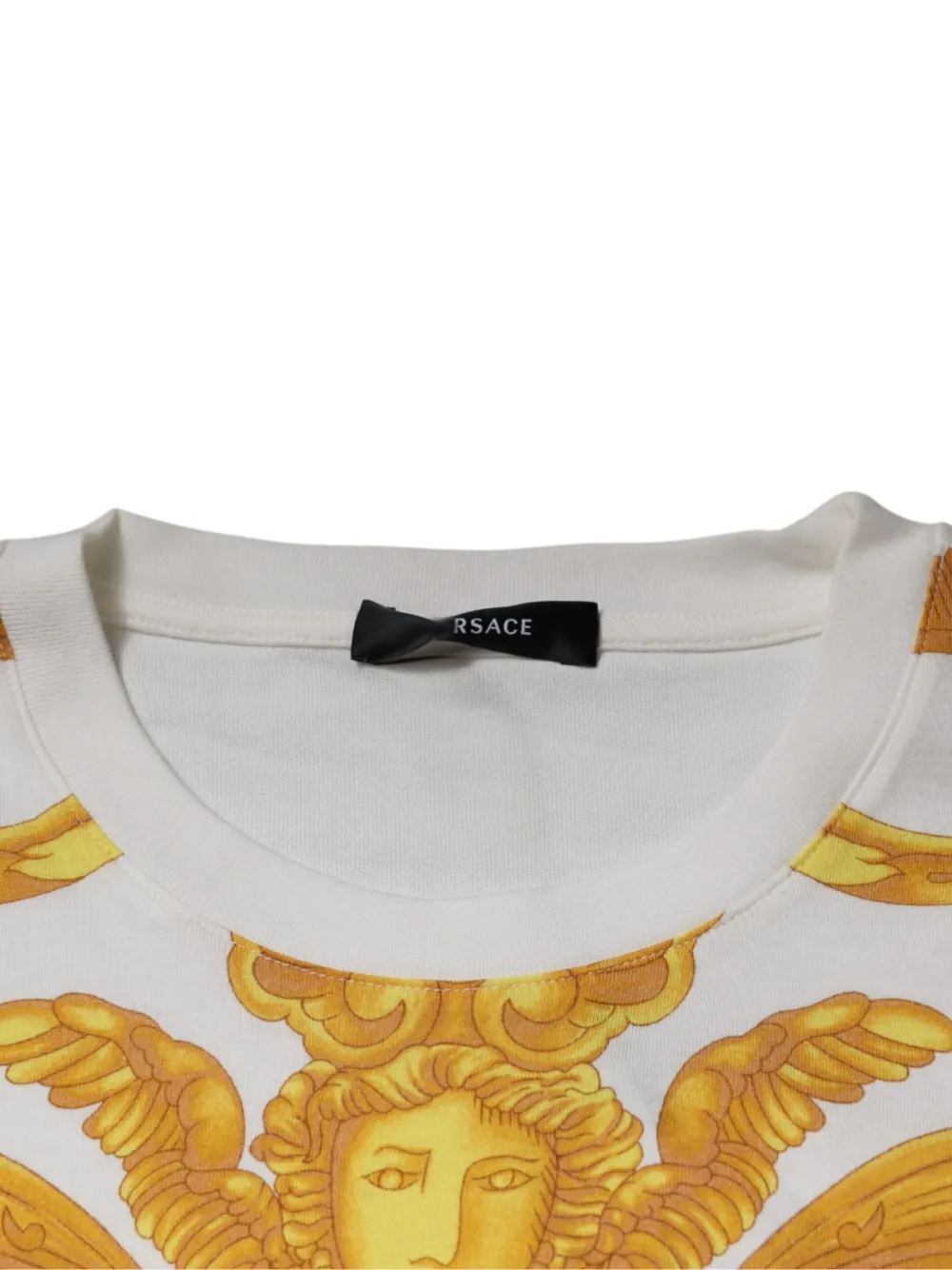 Versace Medusa Head T-shirt met Barocco-print Wit