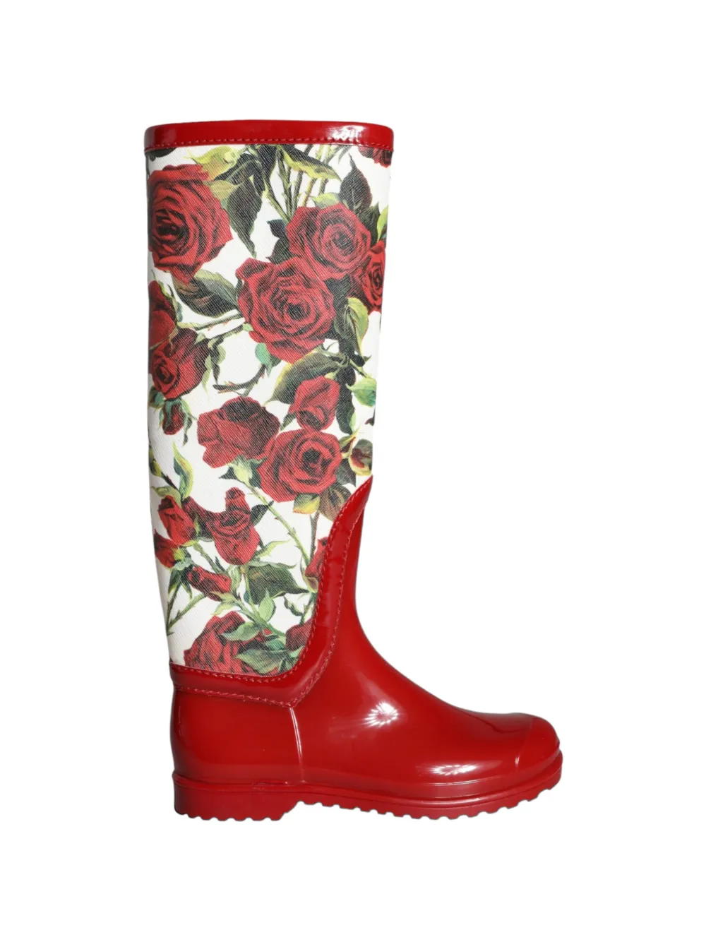 Dolce & Gabbana floral-print knee-high boots